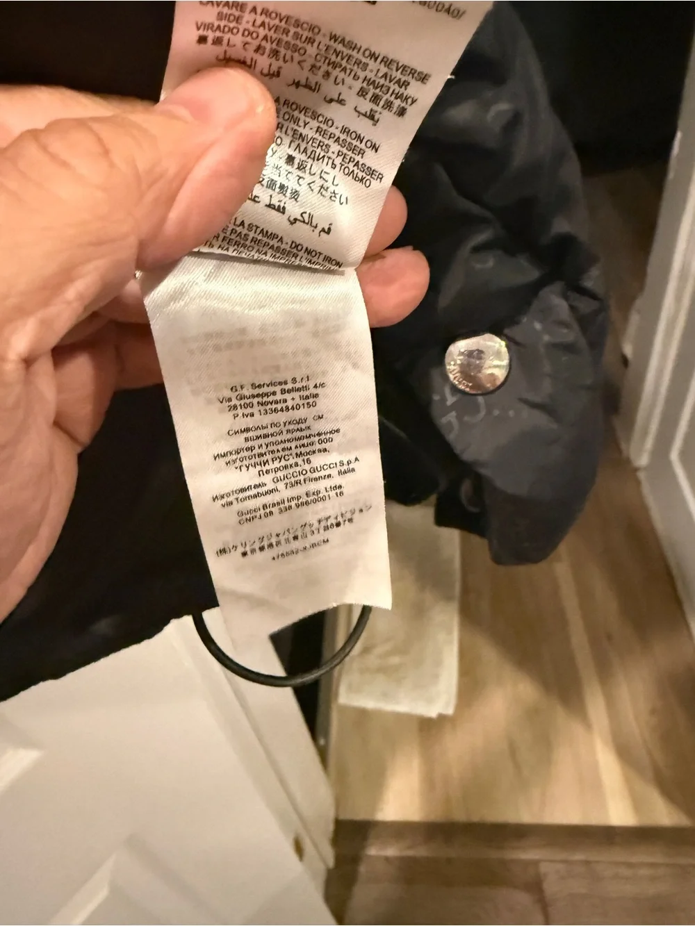 Gucci Black Jacket with Cream Neck Trim